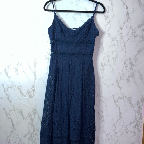 NSR Blue lace spaghetti strap dress - Picture 5 of 7